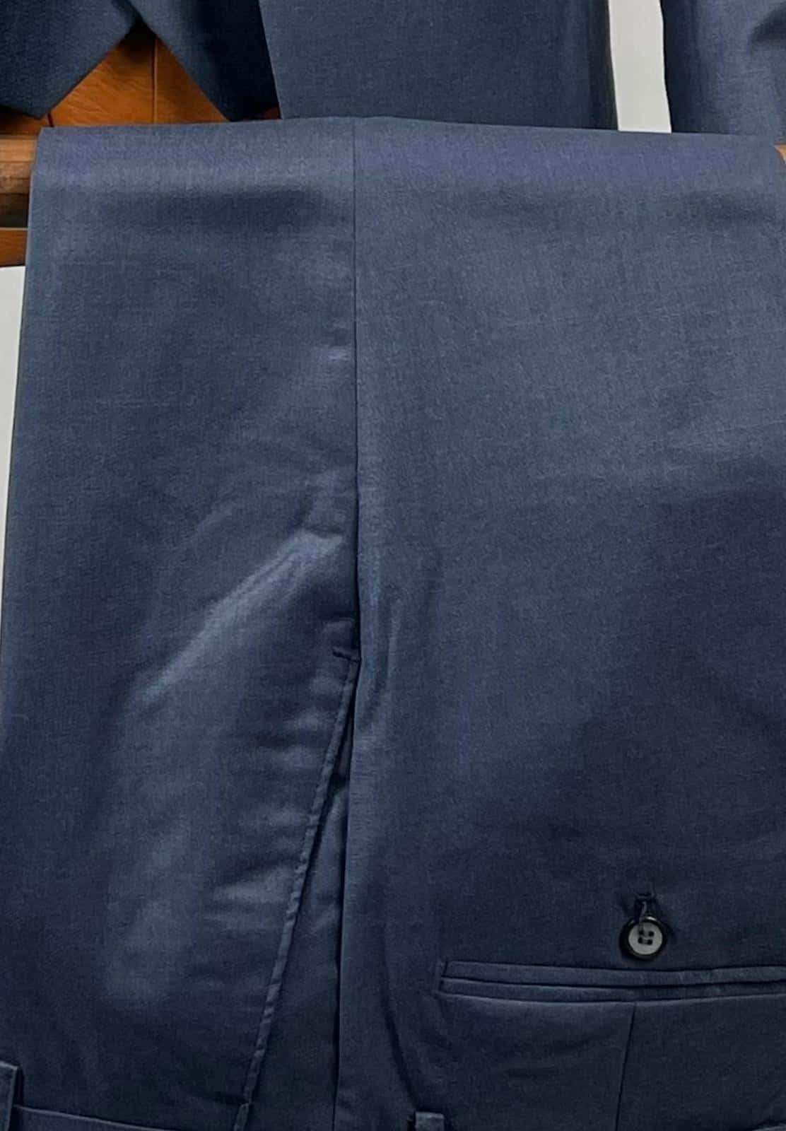 AC3240A6-韓款灰藍暗光直腳西褲