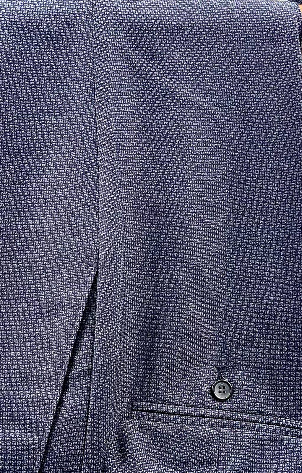 AC3245A6-韓款紫藍暗花直腳西褲