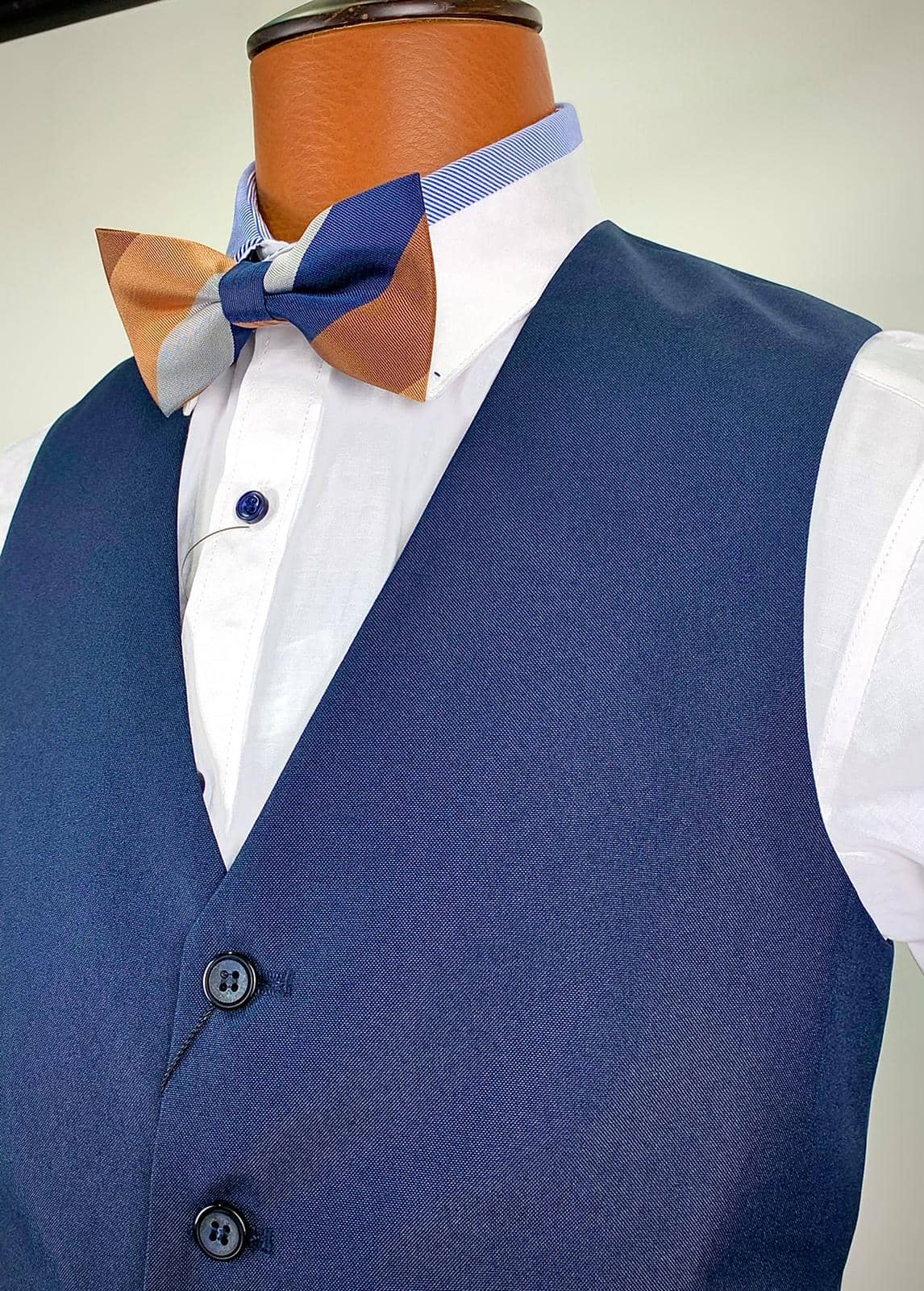 AG5045B0-韓款寶藍色修身馬甲